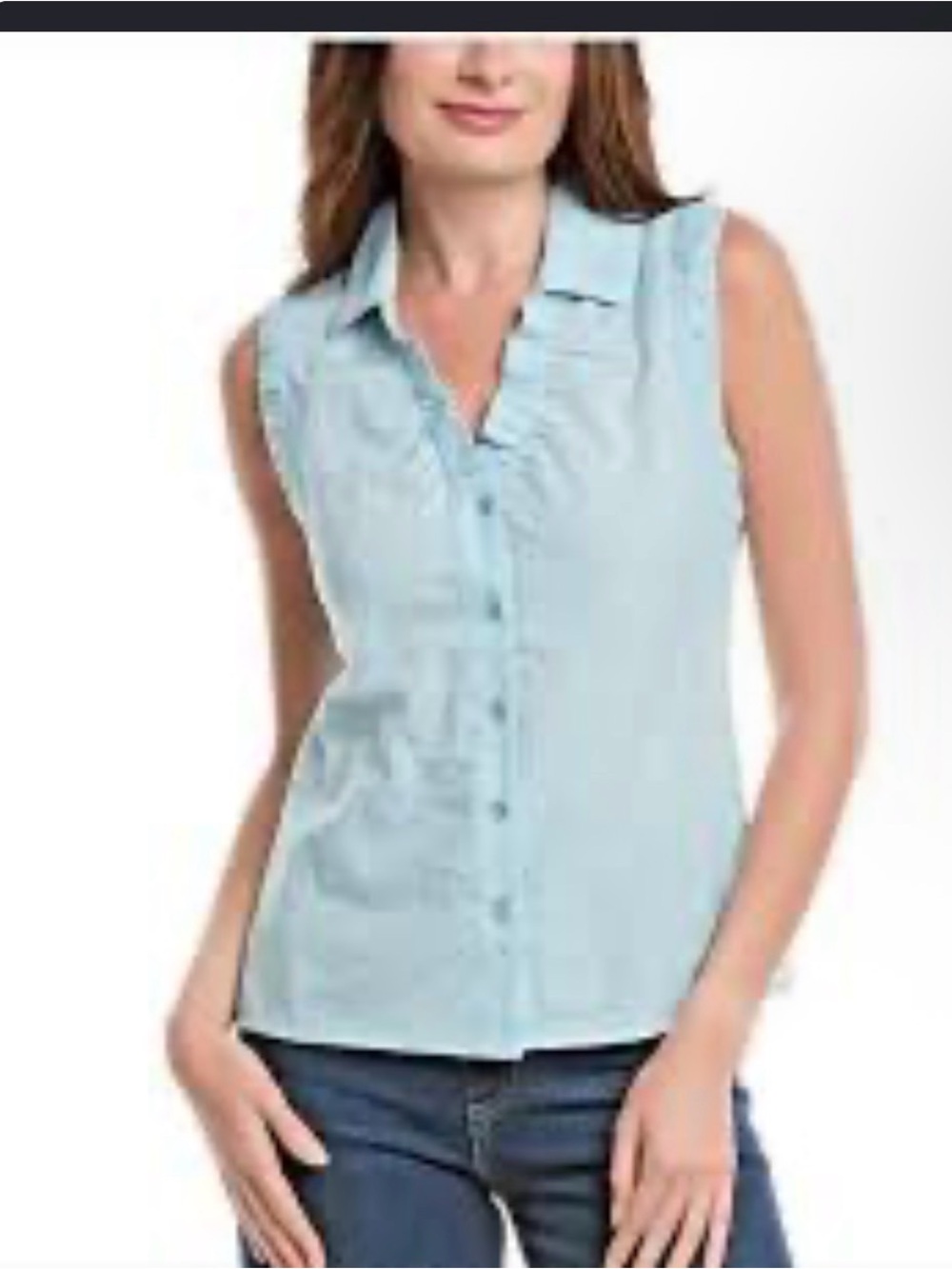 Cabi cotton blend sleeveless button up size small